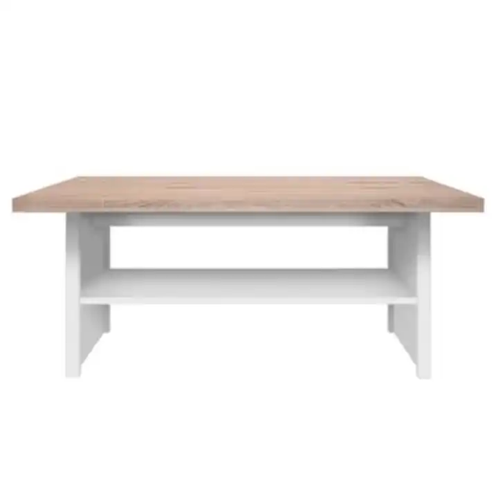 Konferenční stůl TOPTY — 115x55x48 cm, dub sonoma/bílá Kondela Zlevněný