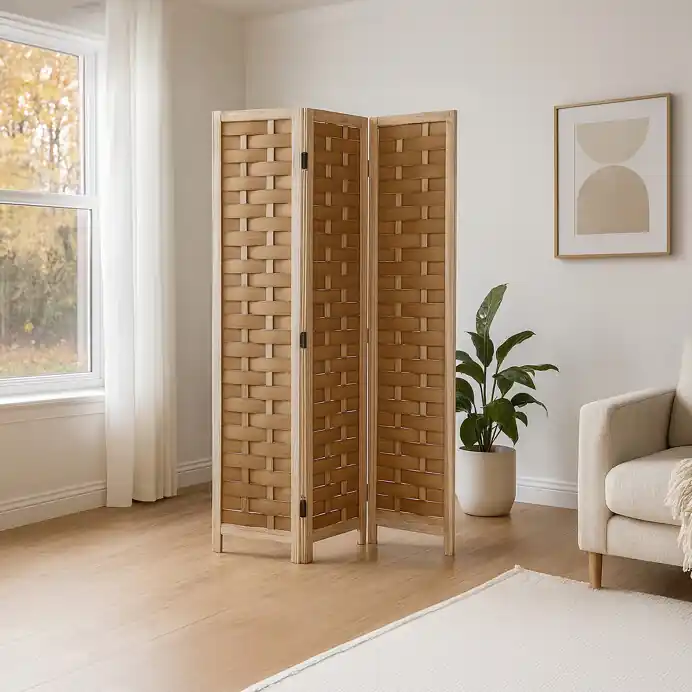 Paraván MARVIN z masivního smrkového dřeva, přírodní design Autronic Vysoce Kvalitní