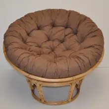 Hit Sezóny Relaxační papasan ARTEMIS — ⌀110 cm, ratan, látka, medová / více barev - Relaxační papasan ARTEMIS hnědý melír