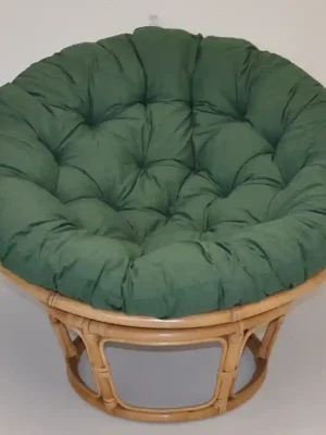 Omezená Nabídka Relaxační papasan PENELOPE — ⌀115 cm, ratan, látka, medová / více barev