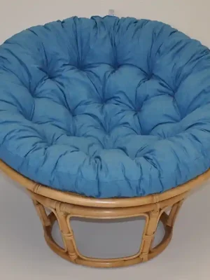 Nejlepší Cena Relaxační papasan PENELOPE — ⌀115 cm, ratan, látka, medová / více barev - Barevné varianty DEMETRIA Tyrkysový melír