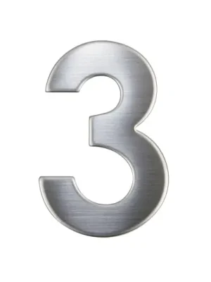 Domovní číslo "3", RN.75L, nerez Značkový