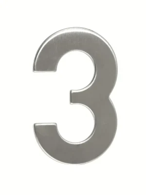 Domovní číslo "3", RN.95L, nerez Značkový