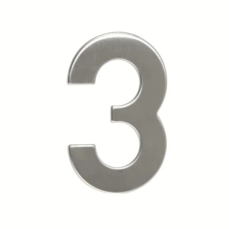 Domovní číslo "3", RN.95L, nerez Značkový