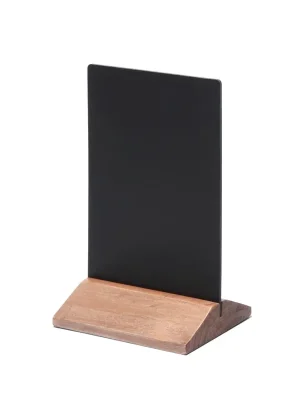 Značkový Dřevěný menu stojánek 10 x 15 cm, světle hnědá