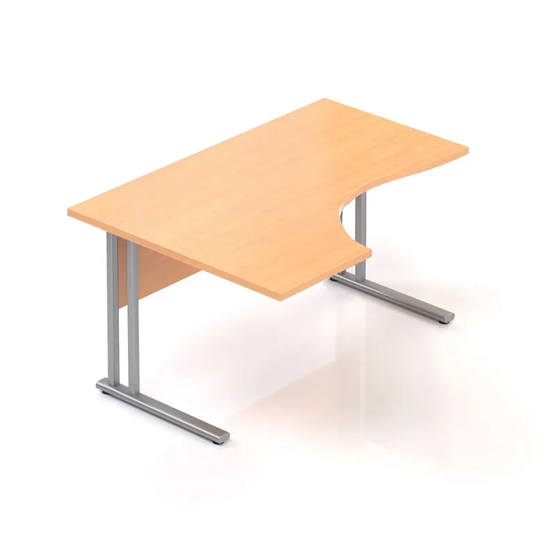 Ergonomický stůl Visio 140 x 100 cm, levý, buk Autentický