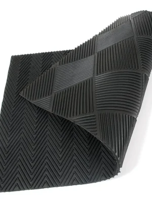Tovární Cena Gumová čisticí rohož DoubleSide 45 x 75 x 1 cm, černá