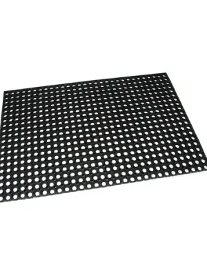 Gumová čisticí rohož Honeycomb 80 x 120 x 1,6 cm, černá Jen Po Omezenou Doba