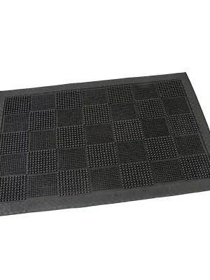 Sleva Gumová čisticí rohož Pin Squares 40 x 60 x 0,7 cm, černá