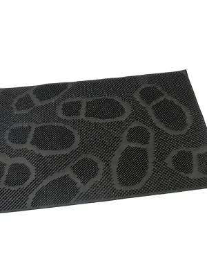 Gumová čisticí rohož Shoes 40 x 60 x 0,8 cm, černá Přímo Od Výrobce