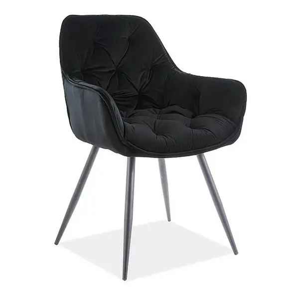 Must-Have Jídelní židle Cherry Velvet, černá