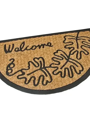 Super Cena Kokosová čisticí rohož Oak Leaves 45 x 75 x 0,8 cm, hnědá