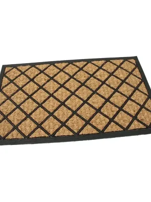 Kokosová čisticí rohož Rhombus 45 x 75 x 0,8 cm, hnědá Oblíbený