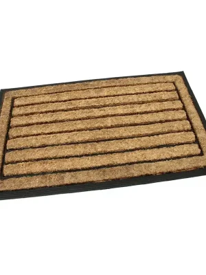Kokosová čisticí rohož Stripes 45 x 75 x 2 cm, hnědá Kup Teď