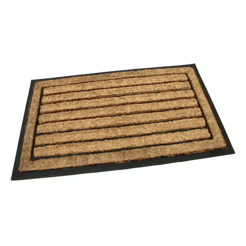 Kokosová čisticí rohož Stripes 45 x 75 x 2 cm, hnědá Kup Teď
