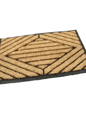 Kokosová čisticí rohož Stripes II 45 x 75 x 2,2 cm, hnědá Víkendová Akce