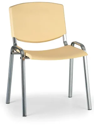 Zlevněný Konferenční židle Design - chromované nohy, žlutá