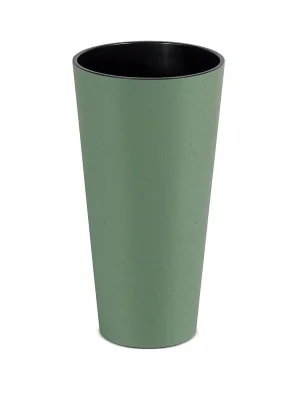 Značkový Květináč ECO WOOD, 30 cm, kulatý, zelená