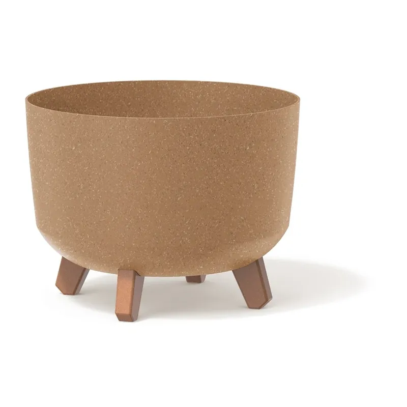 Květináč s nožkami ECO WOOD, 23,5 cm, hnědá Ověřený