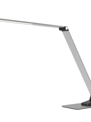 Zlevněný LED stolní lampička stmívatelná, stříbrná