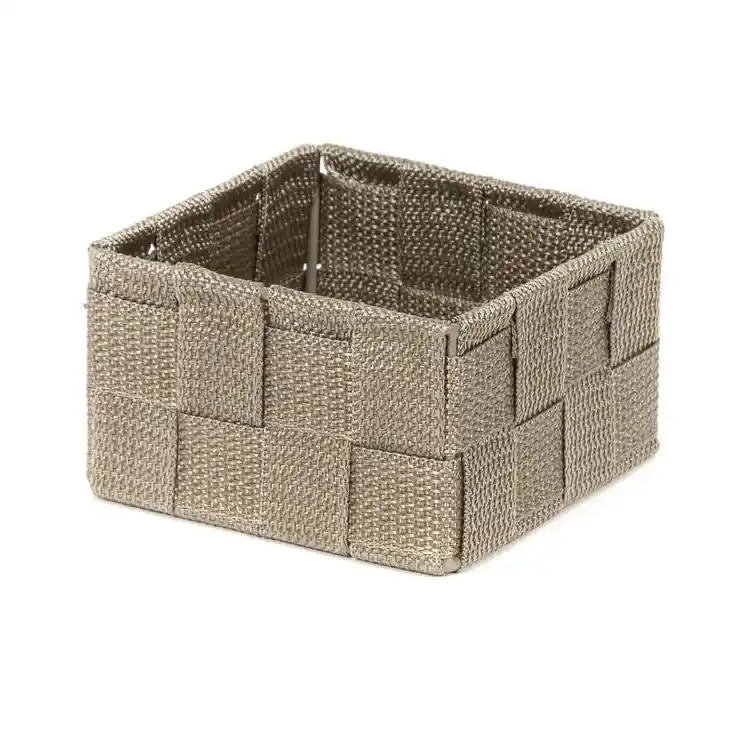 Zlevněný Úložný organizér Compactor TEX 12 x 12 x 7 cm, hnědá