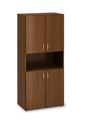 Vysoká skříň ProOffice 80 x 47 x 178 cm, ořech Výprodej