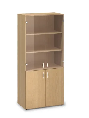 Zlevněný Vysoká skříň ProOffice 80 x 47 x 178 cm, buk