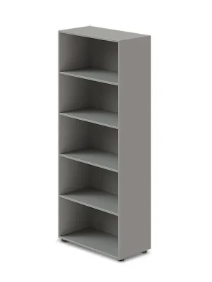 Vysoká široká skříň TopOffice 79,8 x 40,4 x 196,5 cm, šedá Značkový