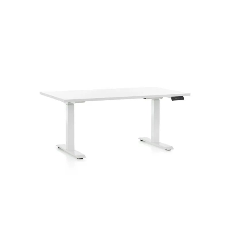 Dokud Zásoby Vydrží Výškově nastavitelný stůl OfficeTech C, 140 x 80 cm, bílá podnož, bílá