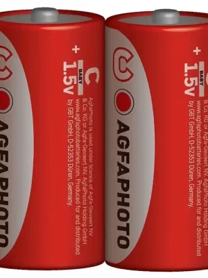 Zinková baterie AgfaPhoto R14/C, 1,5 V, 2 ks, zinková Sleva