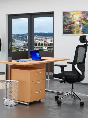 Akce Sestava kancelářského nábytku Visio 1, 140 cm, buk