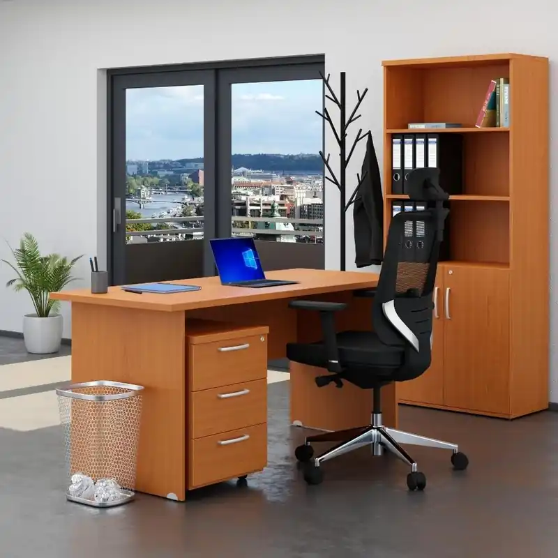 Sestava kancelářského nábytku Visio 2, 160 cm, třešeň Cenově Výhodný