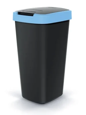 Akční Nabídka Odpadkový koš s barevným víkem, 25 l, modrá / černá