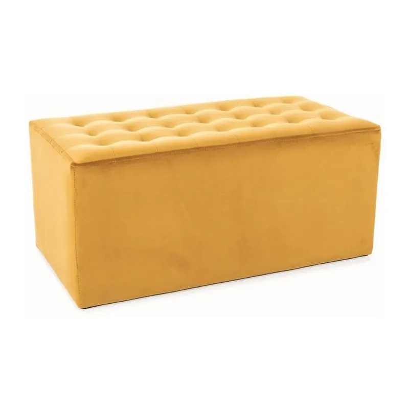Akce Taburet Lori 2 Velvet, žlutá