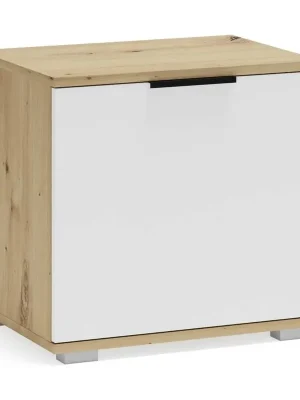 Výprodej Botník Walker 50 cm, dub artisan / bílá
