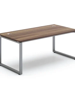 Stůl SimpleOffice 180 x 90 cm, ořech vlašský / stříbrná Výprodej