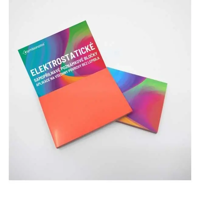 Elektrostatický poznámkový bloček Symbionotes 19 x 10 cm - 100 listů, červená Jen Po Omezenou Doba