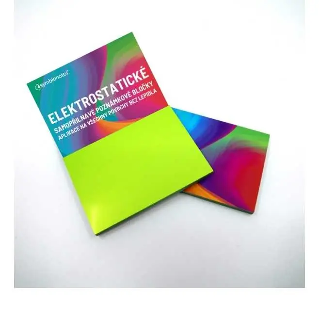 Elektrostatický poznámkový bloček Symbionotes 7 x 10 cm - 100 listů, zelená Levný