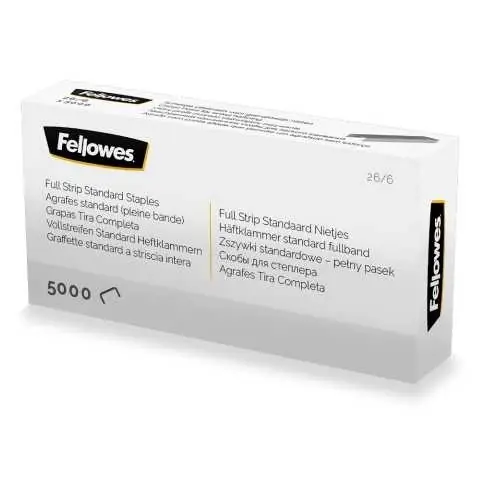 Spony Fellowes 26/6 - 5000 ks, stříbrná Víkendová Akce
