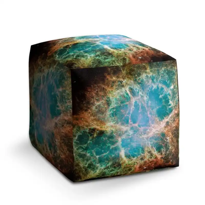 Nakupujte Hned Taburet Cube vesmírná abstrakce, barevná