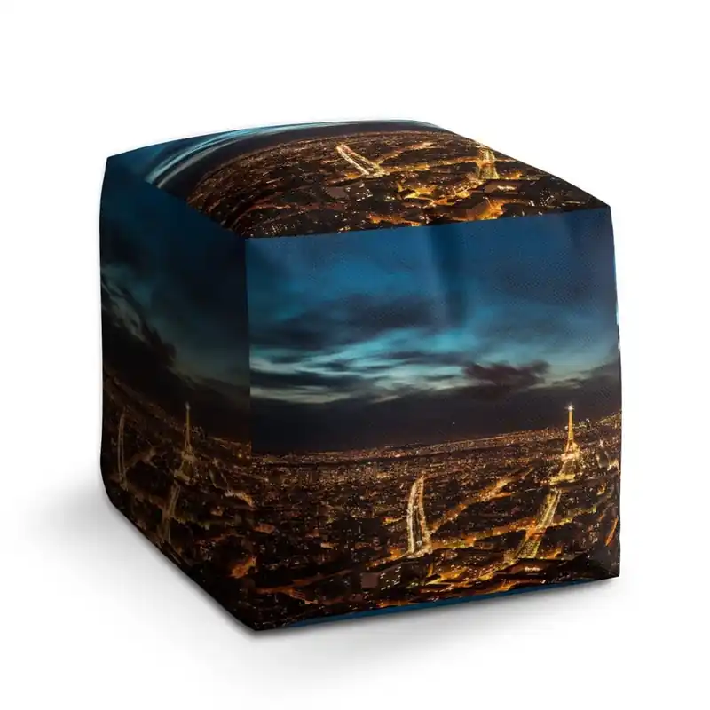 Novinka Taburet Cube noční Paříž, barevná