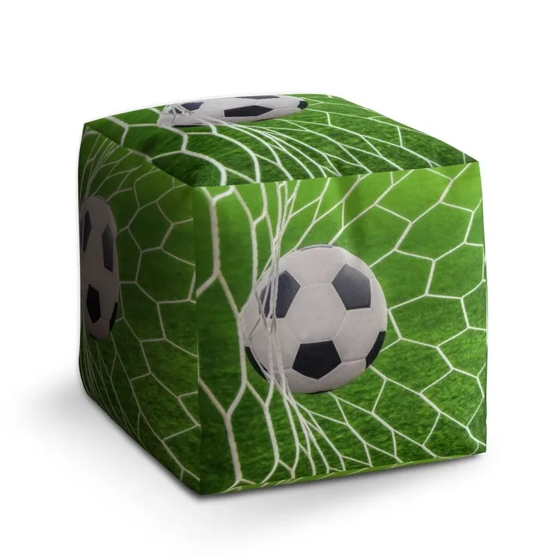 Nakupujte Hned Taburet Cube fotbalový míč v bráně, zelená