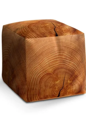Vrácení Zdarma Taburet Cube dřevo 2, hnědá