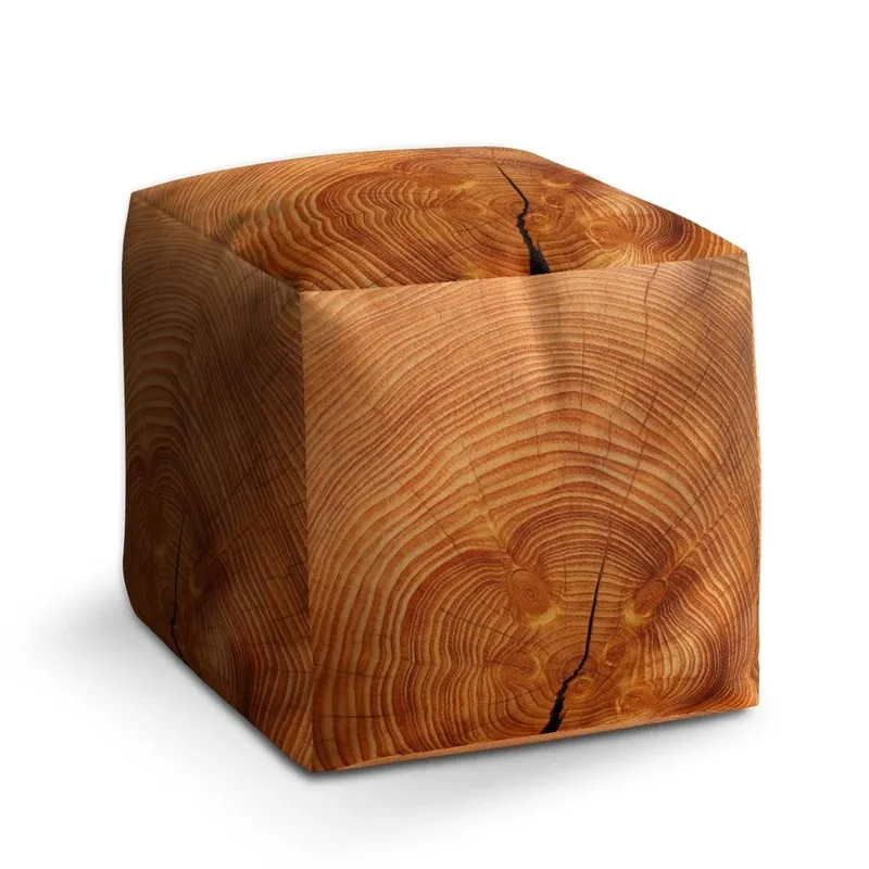 Vrácení Zdarma Taburet Cube dřevo 2, hnědá