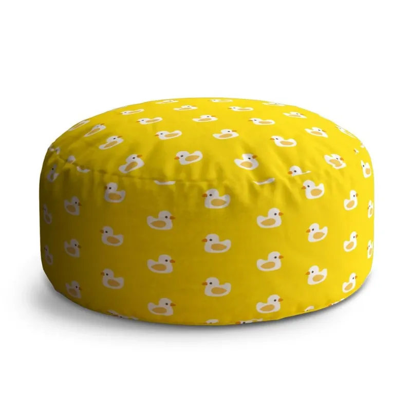 Taburet Circle bílé kachničky, žlutá Akce