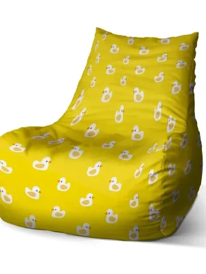 Cenová Bomba Sedací vak Bean bílé kachničky - dětský, žlutá