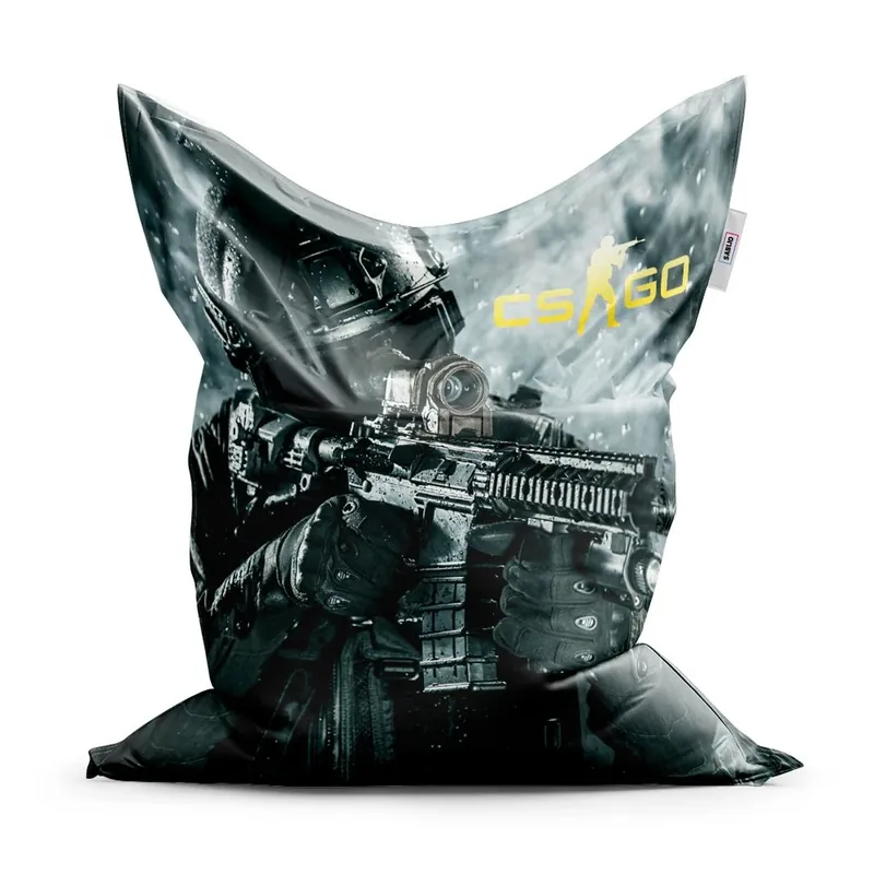 Levný Sedací vak Classic CS GO voják 1 - dětský, šedá