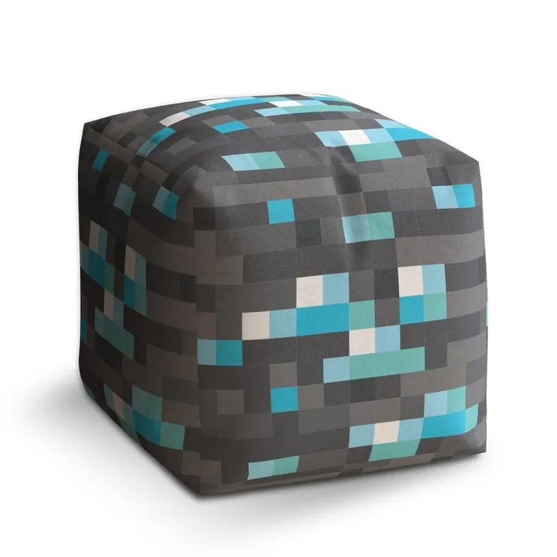 Cenový Hit Taburet Cube Blocks 1, šedá / modrá