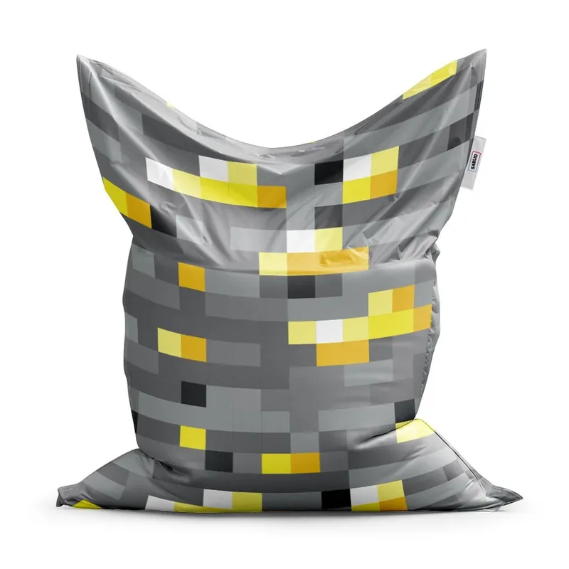 Výhodná Nabídka Sedací vak Classic Blocks 2 - dětský, šedá / žlutá