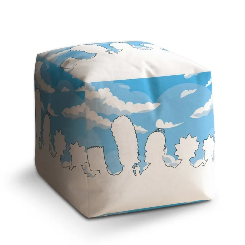 Taburet Cube Cartoon 1, modrá / bílá Objednat Nyní